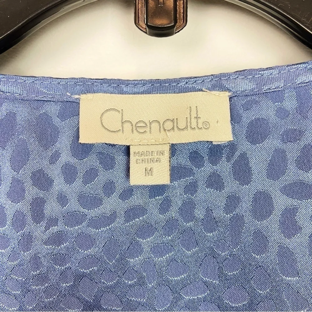Chenault Satin Pebbled Blouse M NWOT